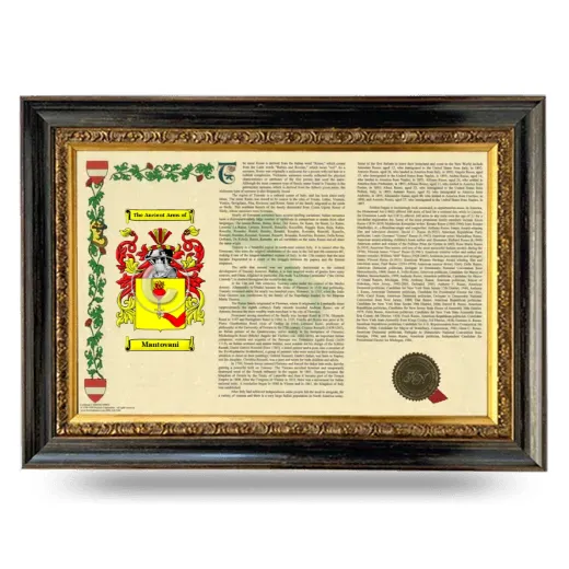 Mantovani Armorial Landscape Framed - Heirloom