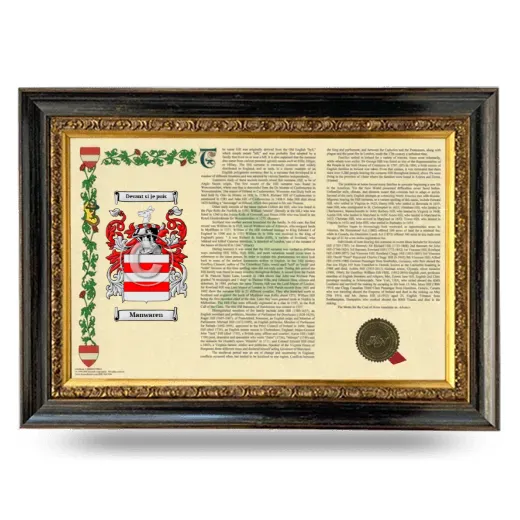 Manwaren Armorial Landscape Framed - Heirloom