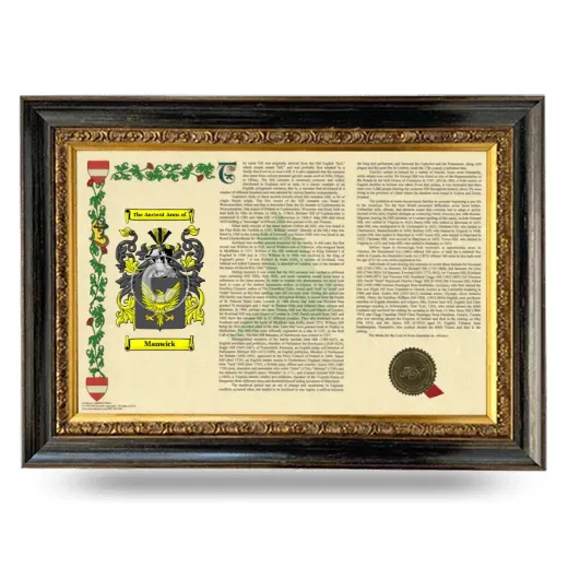 Manwick Armorial Landscape Framed - Heirloom