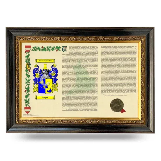Mapel Armorial Landscape Framed - Heirloom