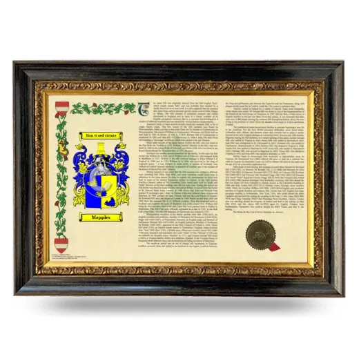 Mapples Armorial Landscape Framed - Heirloom