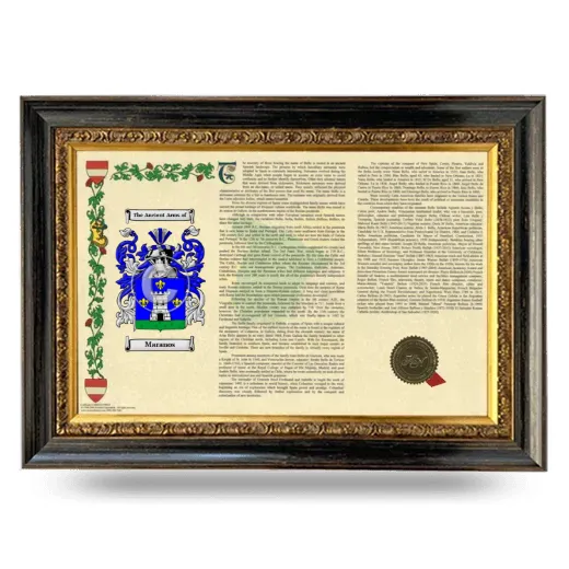 Maranos Armorial Landscape Framed - Heirloom