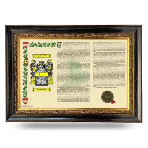 Marcheson Armorial Landscape Framed - Heirloom