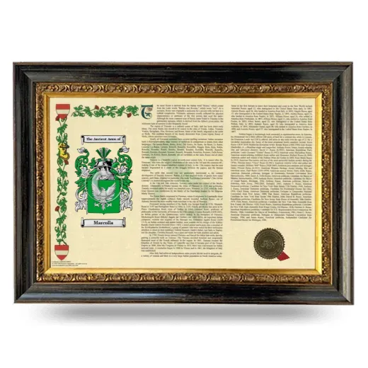 Marcolla Armorial Landscape Framed - Heirloom