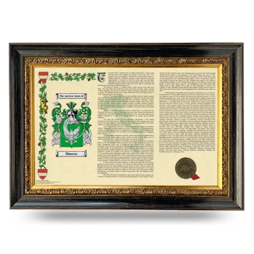 Marcon Armorial Landscape Framed - Heirloom