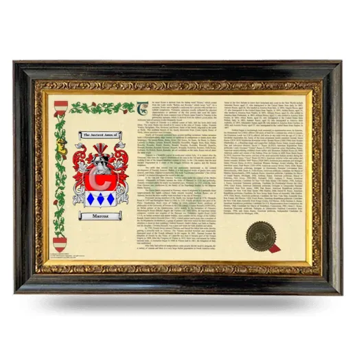Marcoz Armorial Landscape Framed - Heirloom