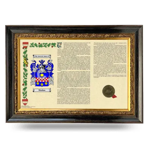 Markus Armorial Landscape Framed - Heirloom