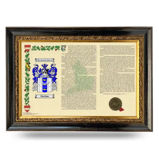 Marldon Armorial Landscape Framed - Heirloom