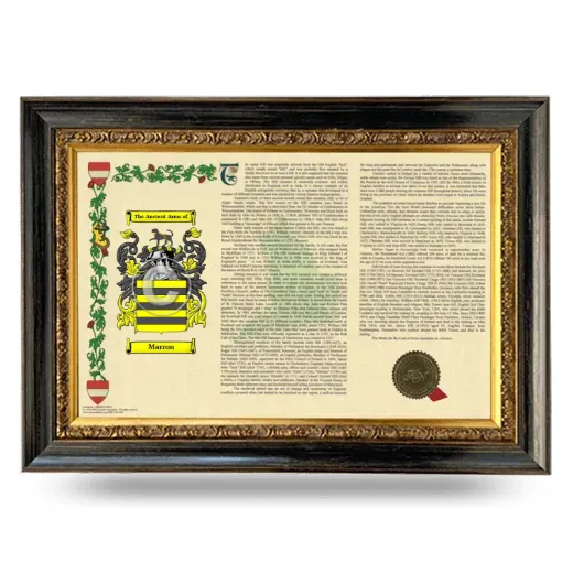Marron Armorial Landscape Framed - Heirloom