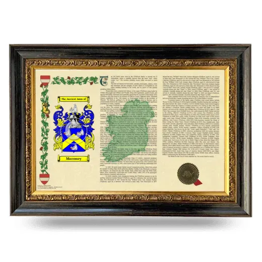 Marroney Armorial Landscape Framed - Heirloom