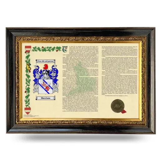 Marsham Armorial Landscape Framed - Heirloom