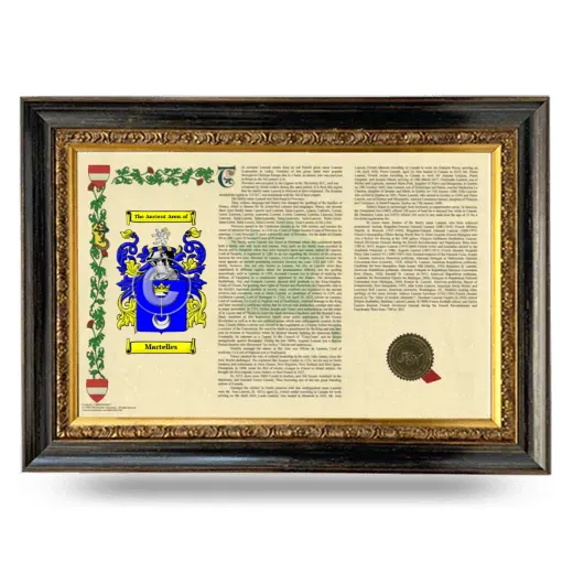 Martelles Armorial Landscape Framed - Heirloom