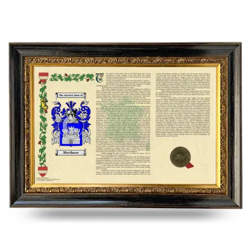 Marthane Armorial Landscape Framed - Heirloom