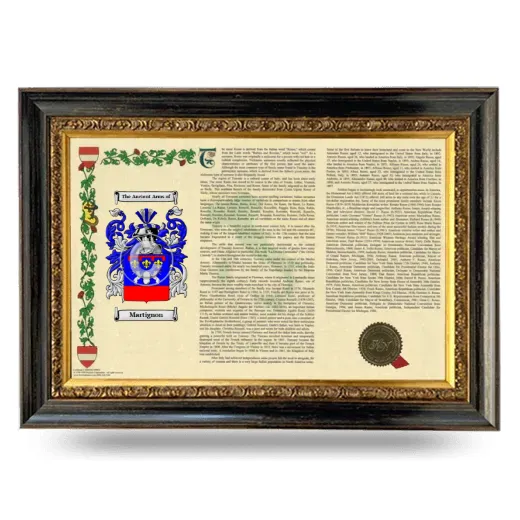 Martignon Armorial Landscape Framed - Heirloom