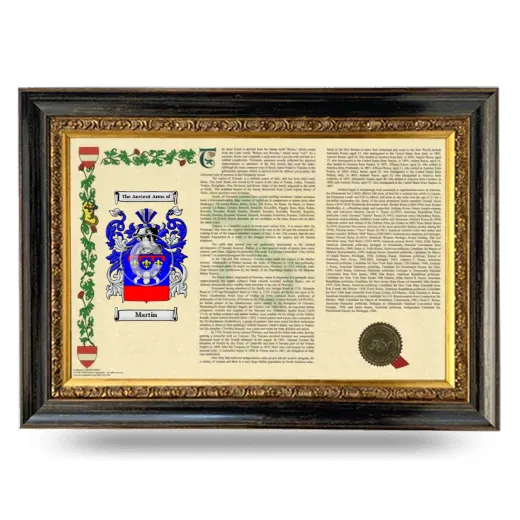 Martin Armorial Landscape Framed - Heirloom