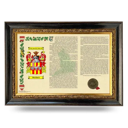 Martinais Armorial Landscape Framed - Heirloom
