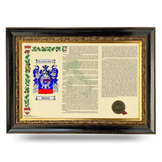 Martoni Armorial Landscape Framed - Heirloom
