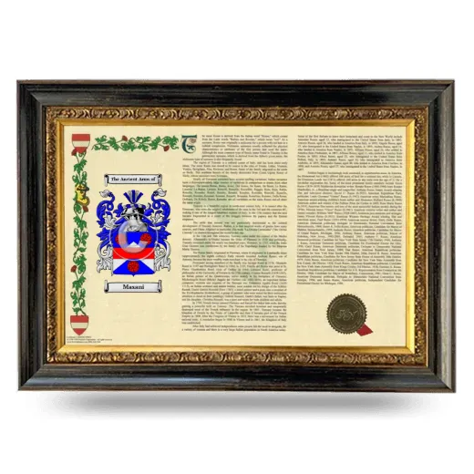 Masani Armorial Landscape Framed - Heirloom