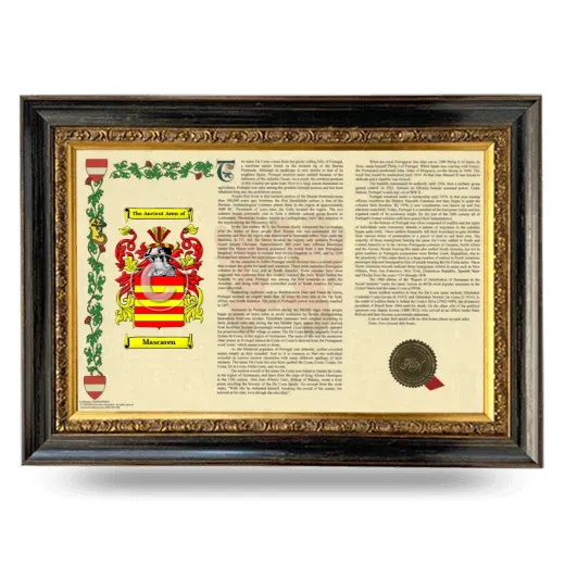 Mascaren Armorial Landscape Framed - Heirloom