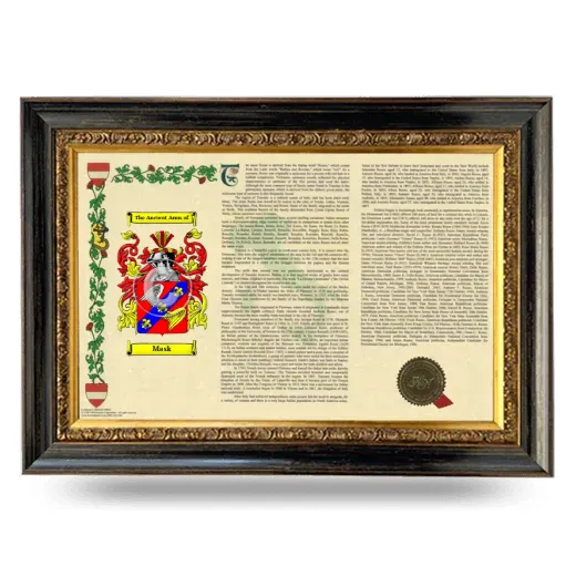 Mask Armorial Landscape Framed - Heirloom
