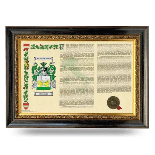 Massaria Armorial Landscape Framed - Heirloom