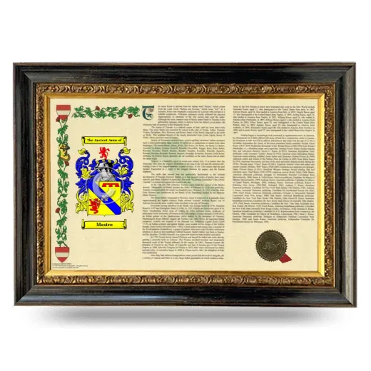 Mastro Armorial Landscape Framed - Heirloom