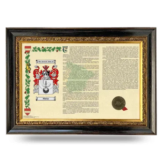Matar Armorial Landscape Framed - Heirloom