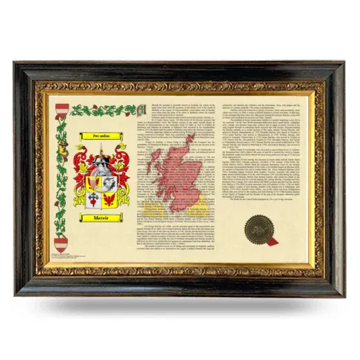 Mateir Armorial Landscape Framed - Heirloom