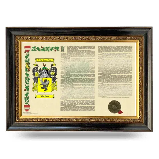 Matthes Armorial Landscape Framed - Heirloom
