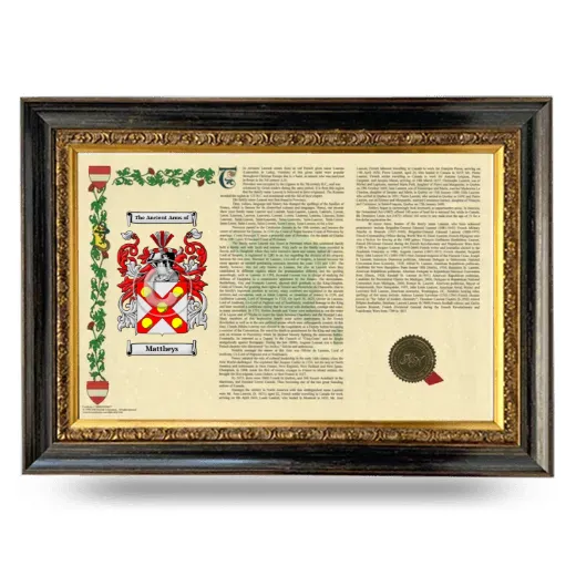 Mattheys Armorial Landscape Framed - Heirloom