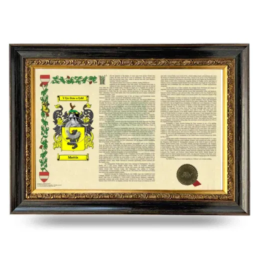 Mattis Armorial Landscape Framed - Heirloom