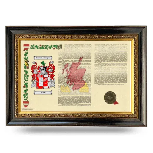 Maul Armorial Landscape Framed - Heirloom