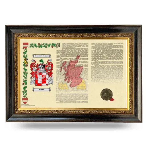 Mauls Armorial Landscape Framed - Heirloom
