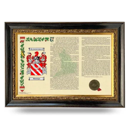 Mavesyn Armorial Landscape Framed - Heirloom