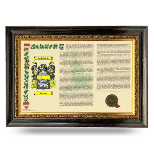 Maxson Armorial Landscape Framed - Heirloom