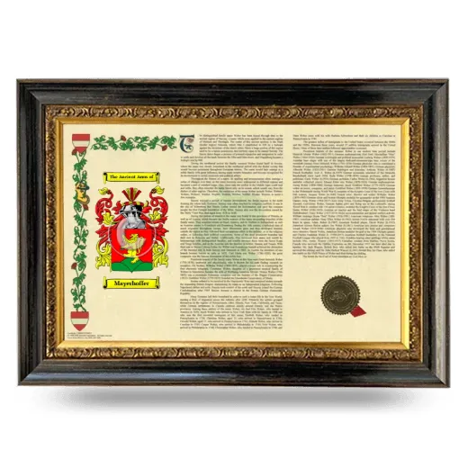 Mayerhoffer Armorial Landscape Framed - Heirloom