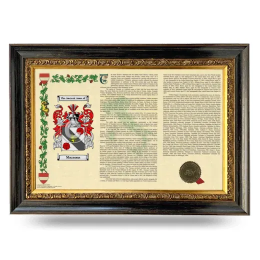 Mazzona Armorial Landscape Framed - Heirloom