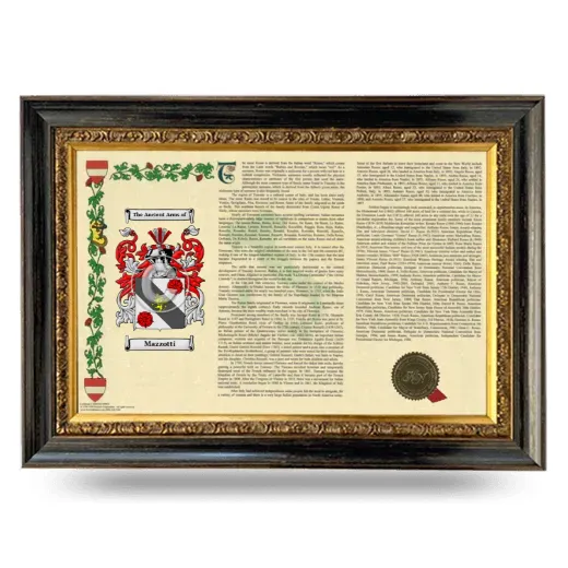 Mazzotti Armorial Landscape Framed - Heirloom