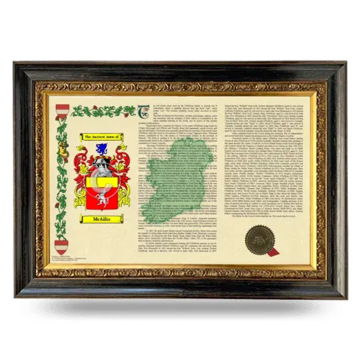 McAilin Armorial Landscape Framed - Heirloom