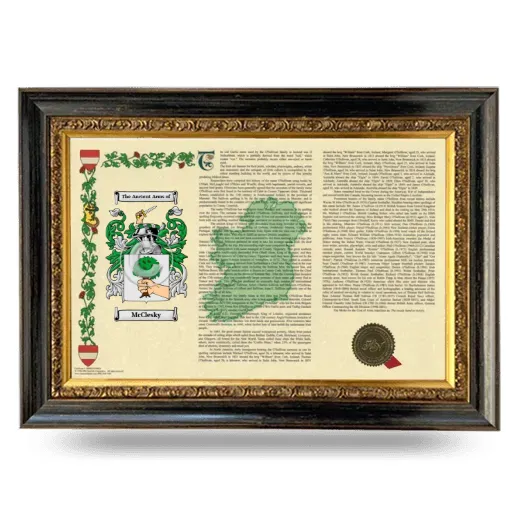 McClesky Armorial Landscape Framed - Heirloom