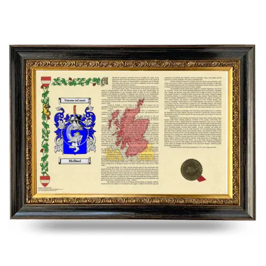 McDool Armorial Landscape Framed - Heirloom