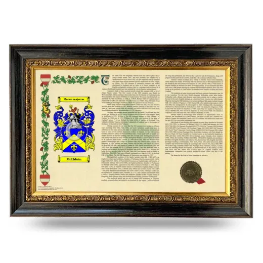 McElduin Armorial Landscape Framed - Heirloom