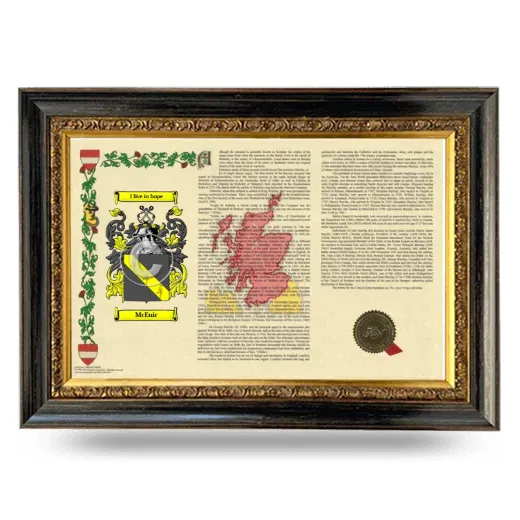McEnir Armorial Landscape Framed - Heirloom