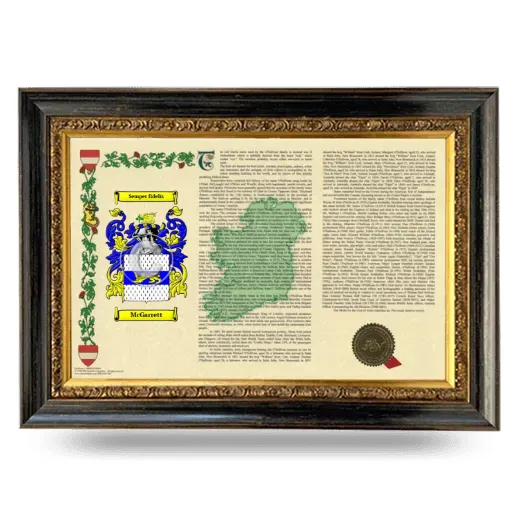 McGarrett Armorial Landscape Framed - Heirloom