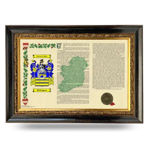 McGrogane Armorial Landscape Framed - Heirloom