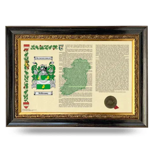 McKenney Armorial Landscape Framed - Heirloom