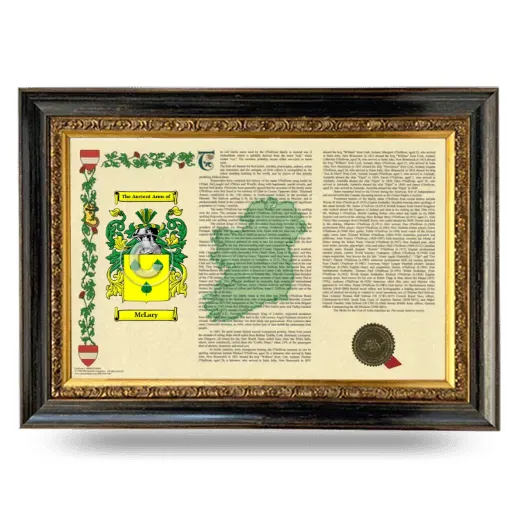 McLary Armorial Landscape Framed - Heirloom