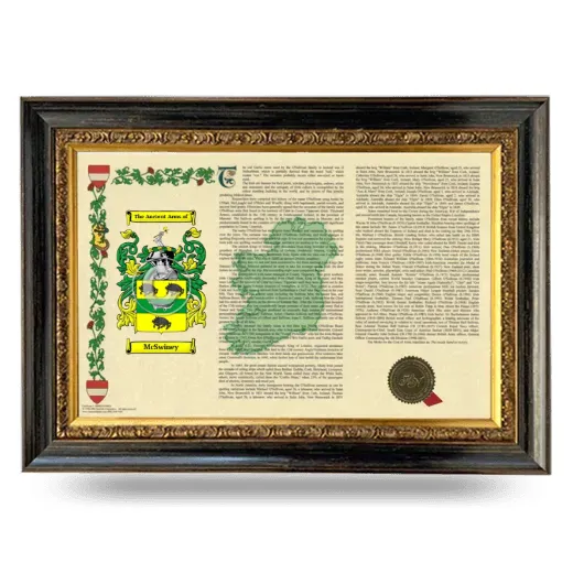 McSwiney Armorial Landscape Framed - Heirloom