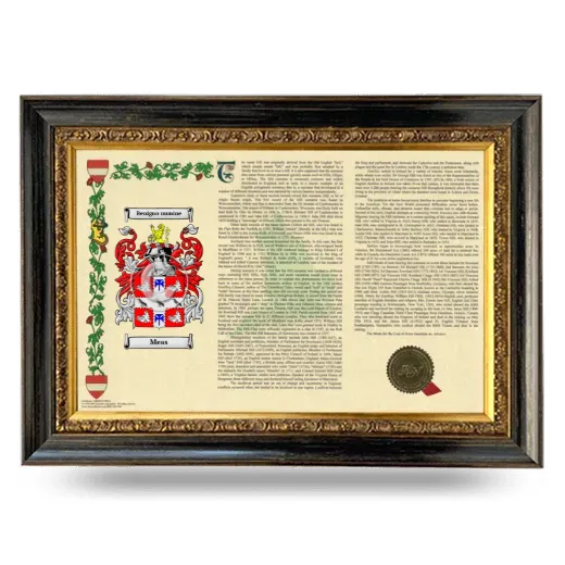 Meas Armorial Landscape Framed - Heirloom