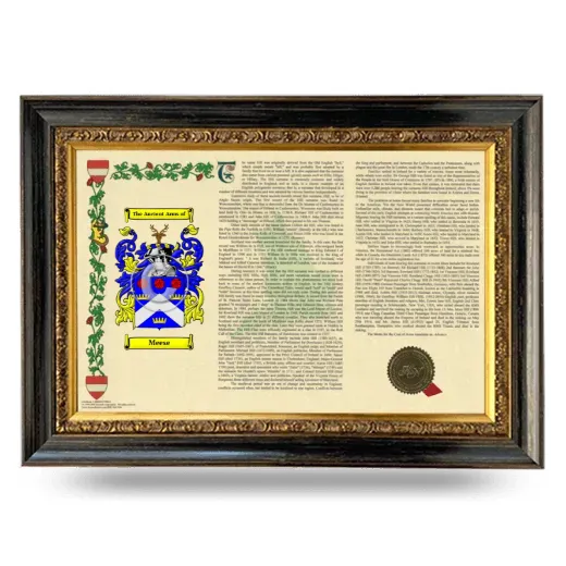 Meese Armorial Landscape Framed - Heirloom